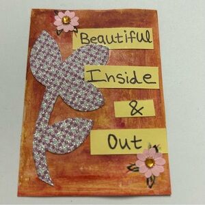 Positive Words Miniature One Of A Kind Art Mixed Media Collectable Handmade